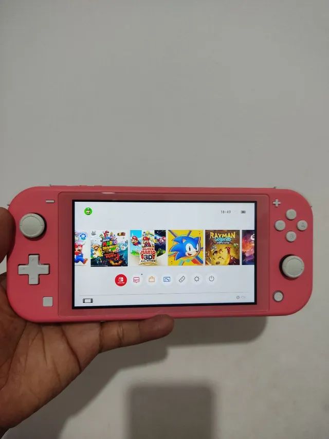 Nintendo Switch Lite Desbloqueado+sd64gb Lotado De Jogos - Desconto no Preço