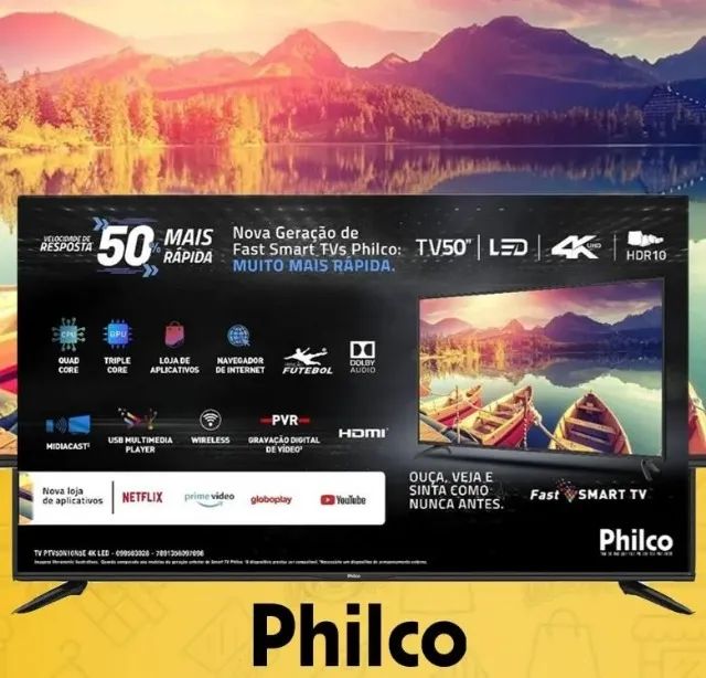 Smart Tv Philco 50" 4K UHD d-led PTV50N10N5E - Foto 3