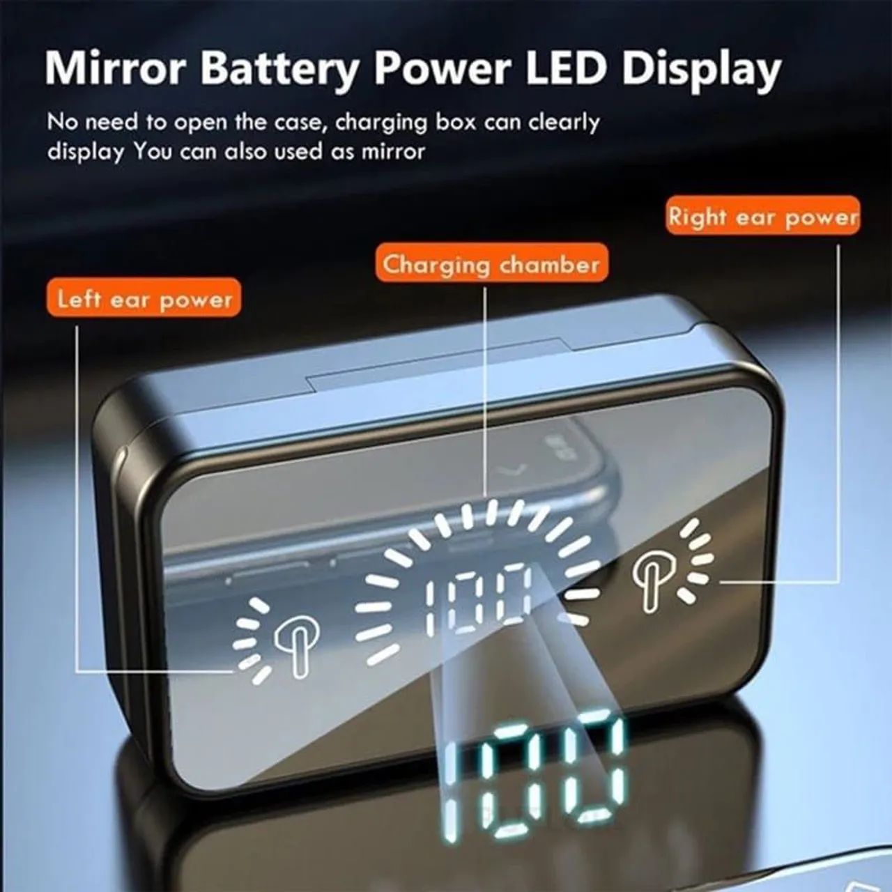 Fone de Ouvido Bluetooth (Caixa Quadrada)