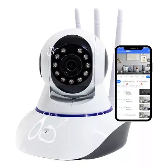Camera De Segurança Com 3 Antena Wifi Ip 1080p App - Foto 3