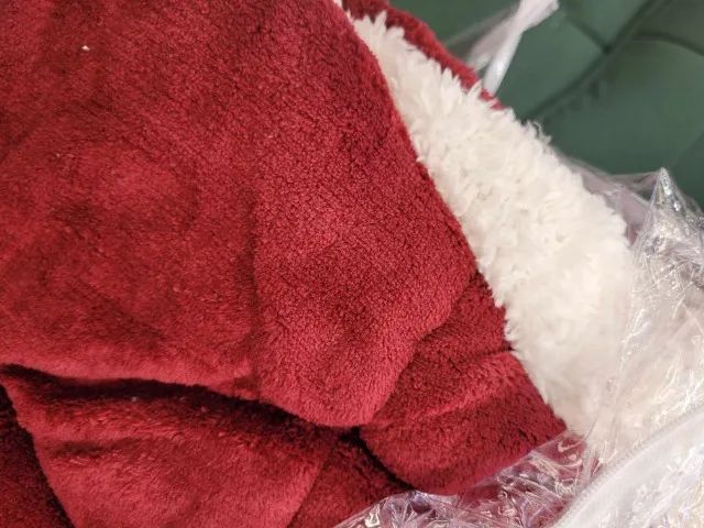 cobrerdom2.20x2.4m queen sherpa dupla face -vermelho super promoção - Foto 2