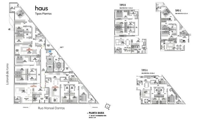 Apto 3/4 sendo 3 suítes no Edifício Haus Petrópolis de 95,32 m², 2 vagas por 854.000,00 - Foto 6