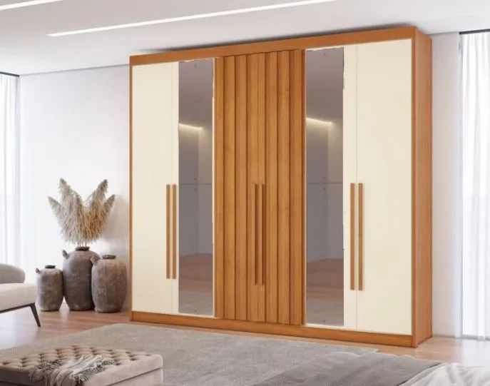 Guarda-Roupa 6 Portas com Espelho - Novo! 