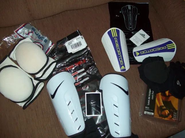 Kit Infantil,luva, Meião, Caneleiras E Joelheira! Original!