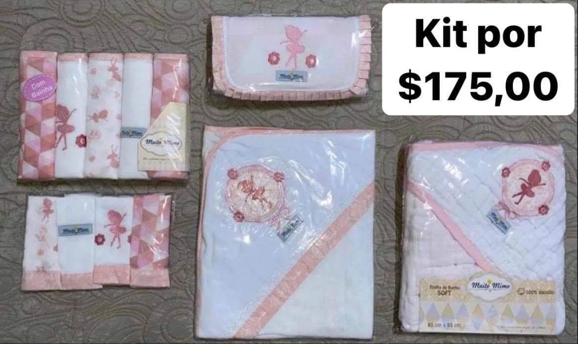 Kit com fraldas, toalhas, trocador e cueiro  - Foto 2