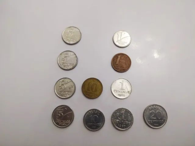Conjunto De Moedas Brasileiras Antigas