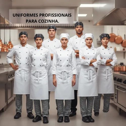 Uniforme Profissional Personalizado Chef De Cozinha Cozinheiro Pied Poule Quadriculada  - Foto 5