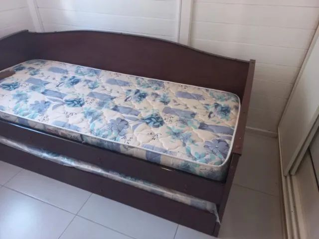 Cama Solteiro com Cama Auxiliar 2 colchões novos R$ 250 - Foto 5
