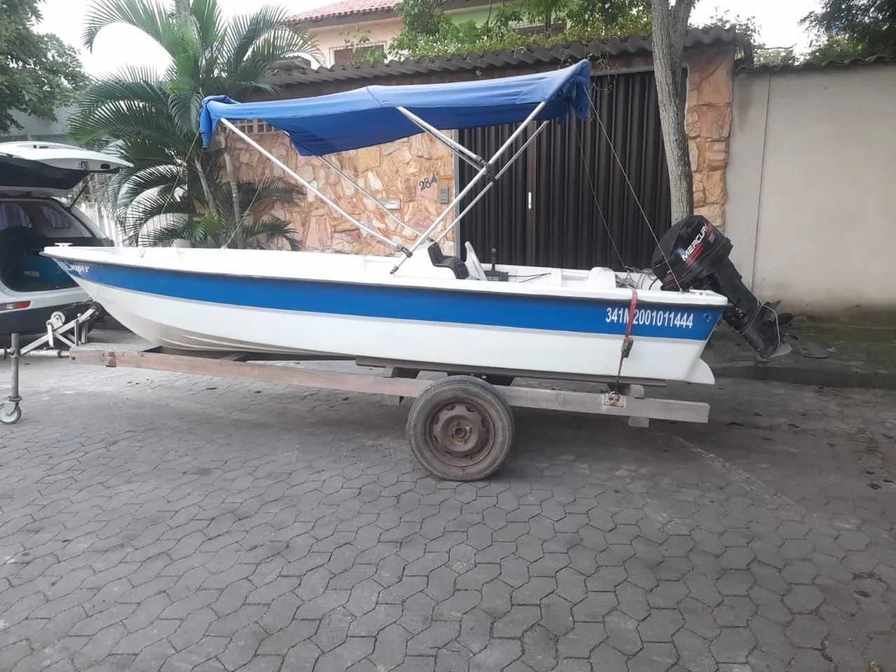 Barco lancha 14 pés Mercury 25HP - Foto 4