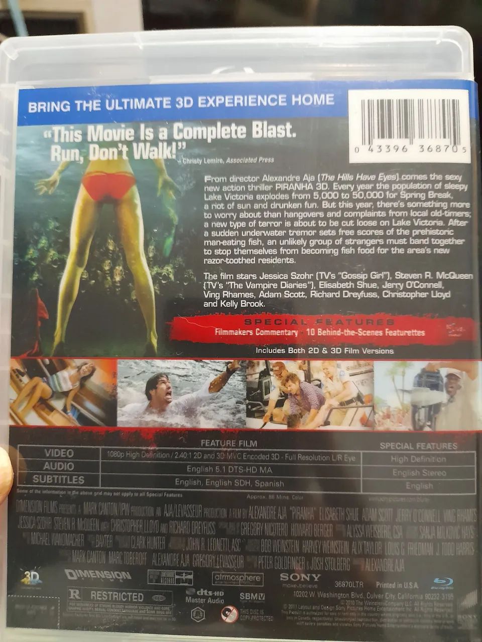 Blu-ray 3D Piranha - Foto 2