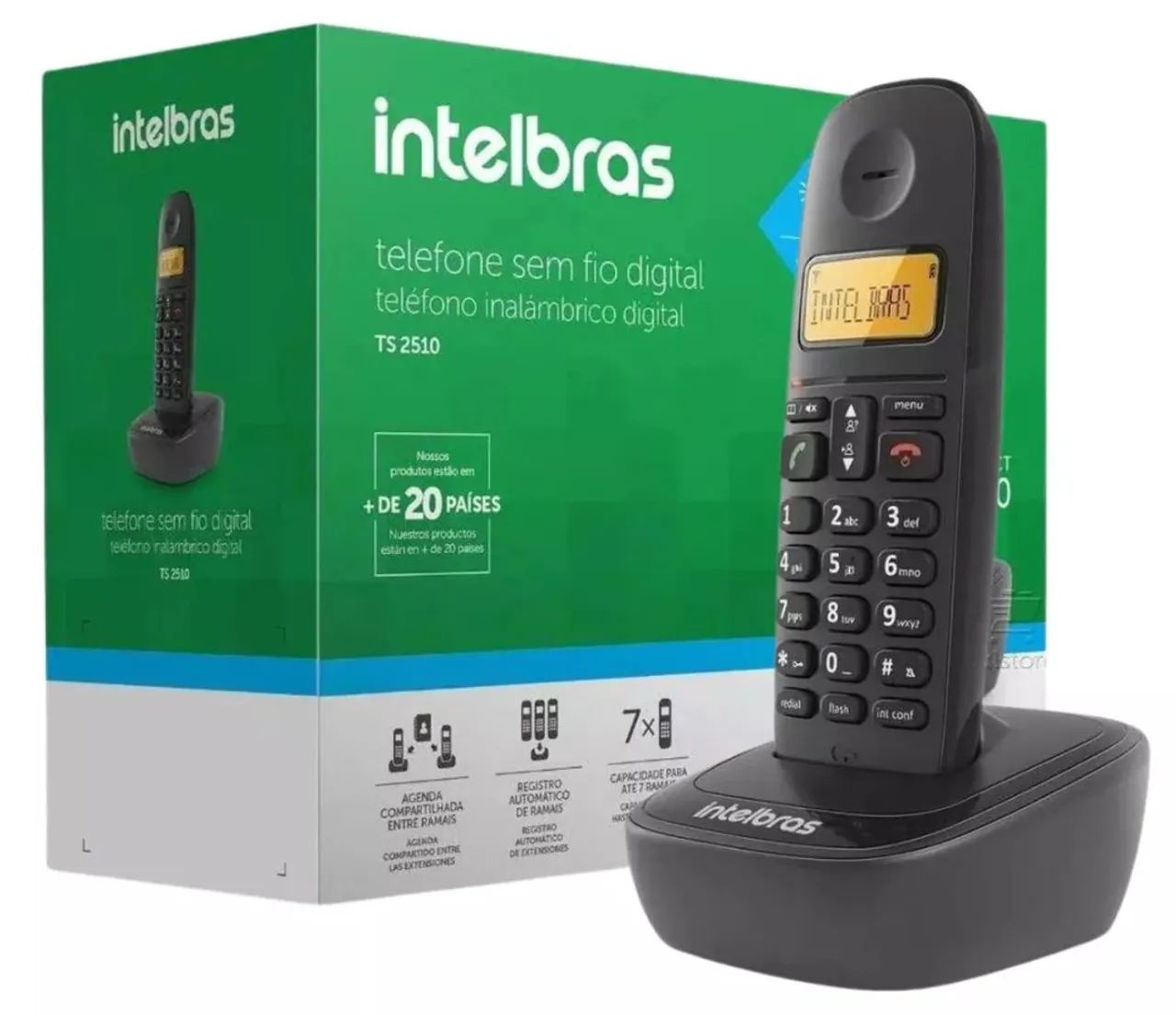 Telefone Sem Fio Digital Intelbras TS 2510 - Novo!