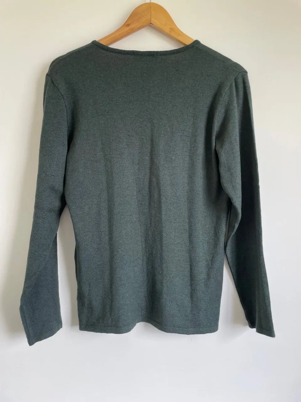 Blusa de fio verde escuro tam G Ponto