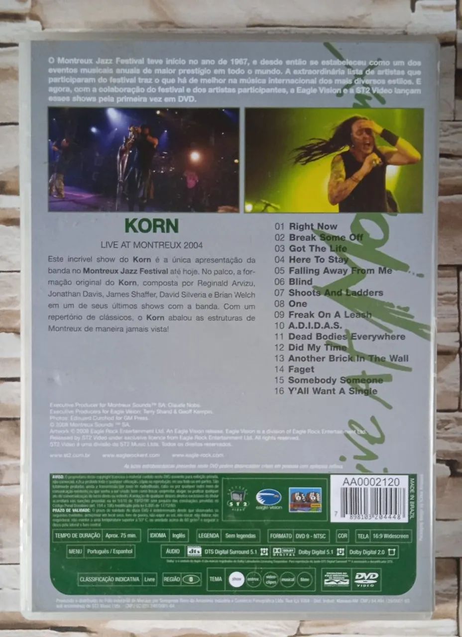 DVD Korn - Live at Montreux 2004. - CDs, DVDs etc - Americanópolis