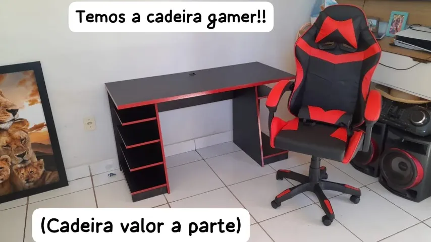 mesa de computador ou gamer super espaço a pronta entrega e montagem na hora
