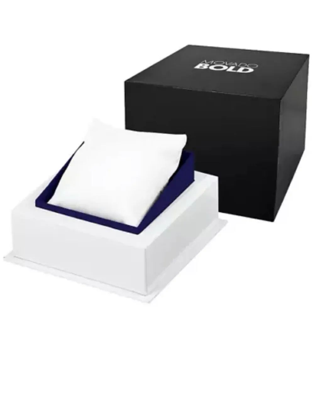 Novo em folha Movado Bold relógio masculino 42mm aço inoxidável mostrador prateado 3600257 - Foto 2