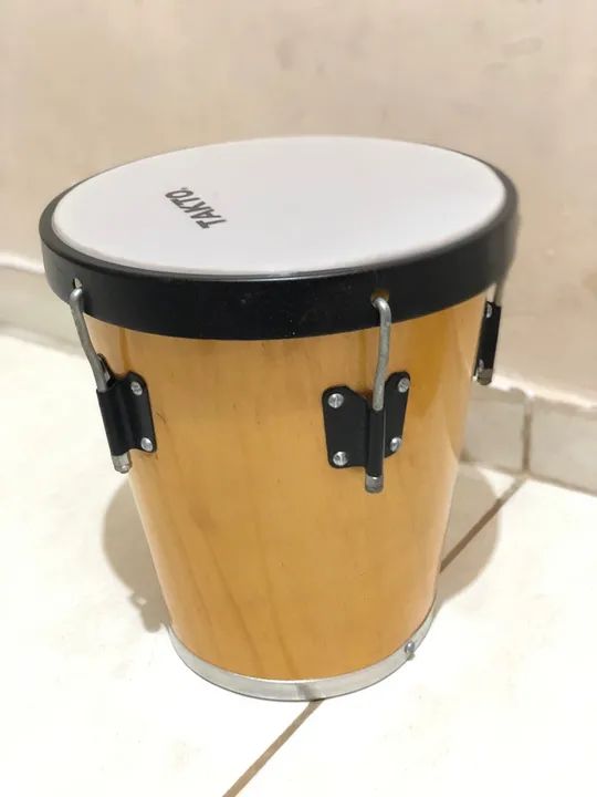 Bongo de Percussão - Azul e Timba- Madeira Whats: * - Foto 2