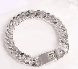 Pulseira De Elo Cubano Estilo Punk prata - ice