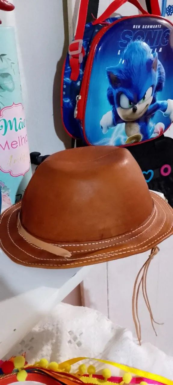Chapéu de Couro caramelo 