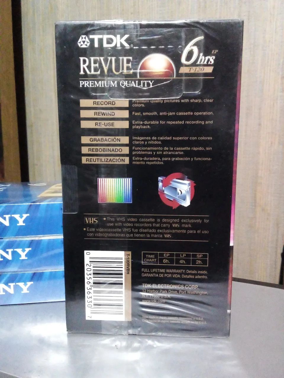 VHS - 4 fitas virgens - 3x Sony 1x TDK - Foto 5