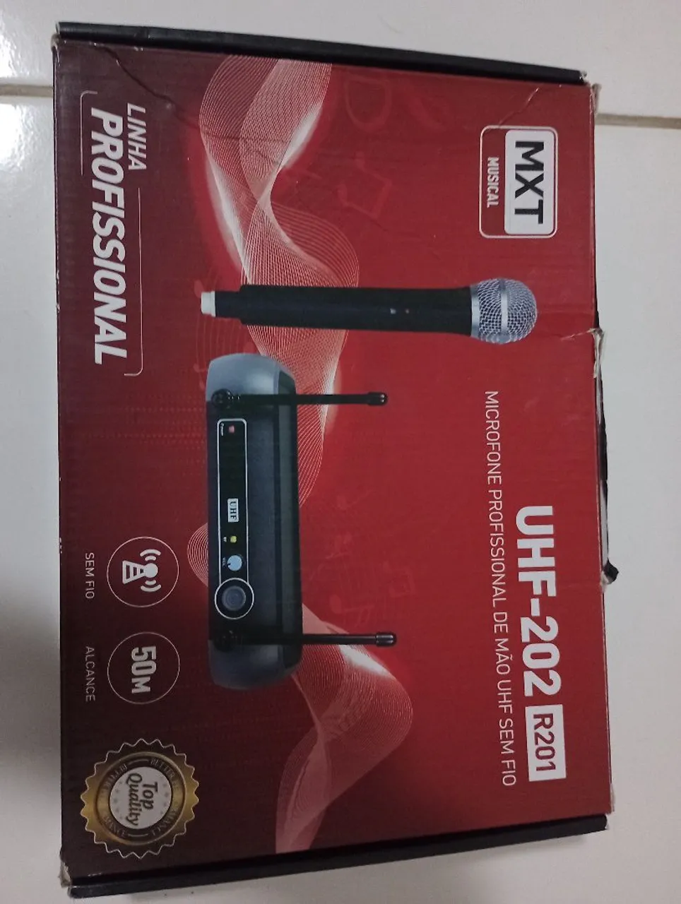 Microfone Sem Fio UHF-202 R201 MXT