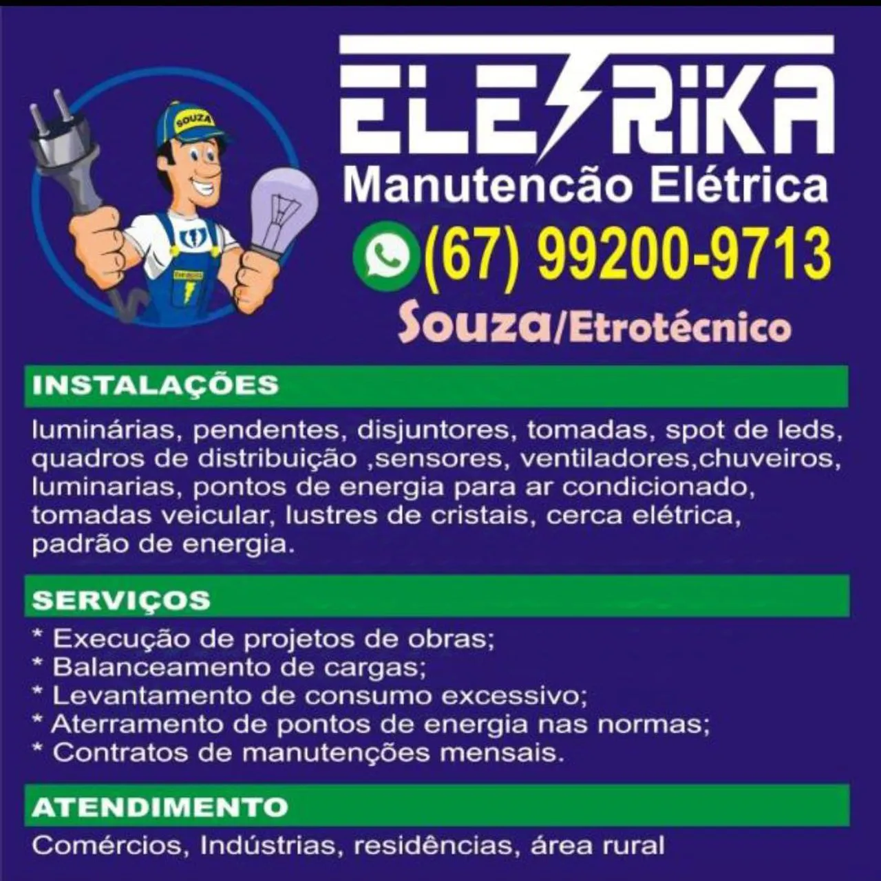 ELETRICISTA/ Eletrotécnico