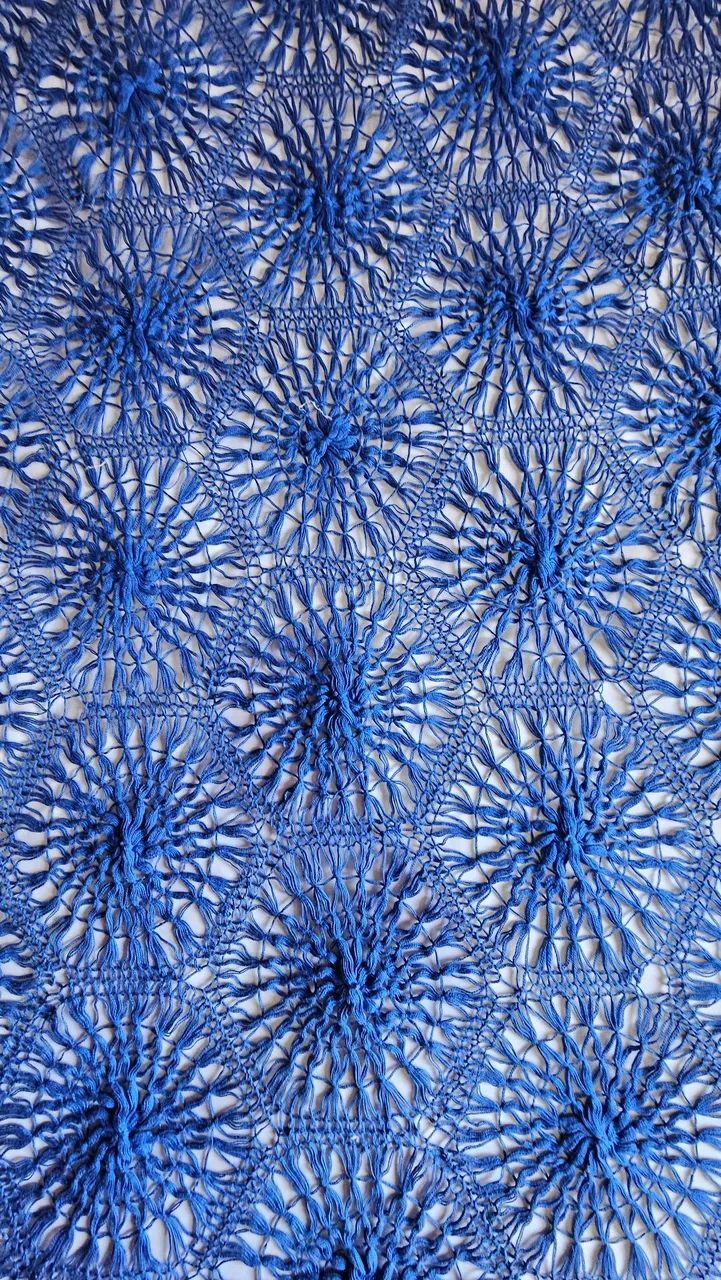 Cobertor de Crochê Azul Artesanal - Foto 2