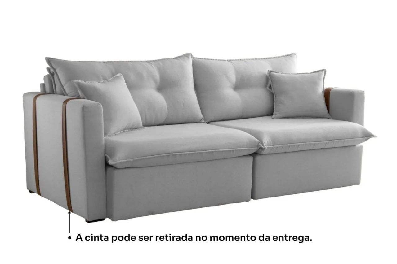 Sofá Cama Retrátil Lisboa 2,20m OPORTUNIDADE r65 - Foto 2