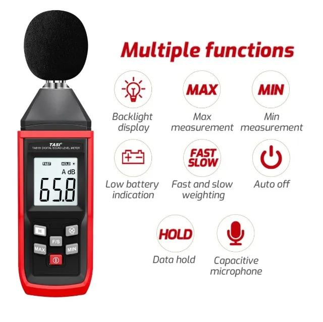 Medidor De Nível De Decibéis 30-130db Tasi ta8151
