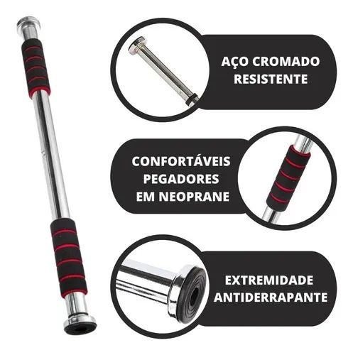 Barra Flexão Porta Ajustável Nova - Foto 3