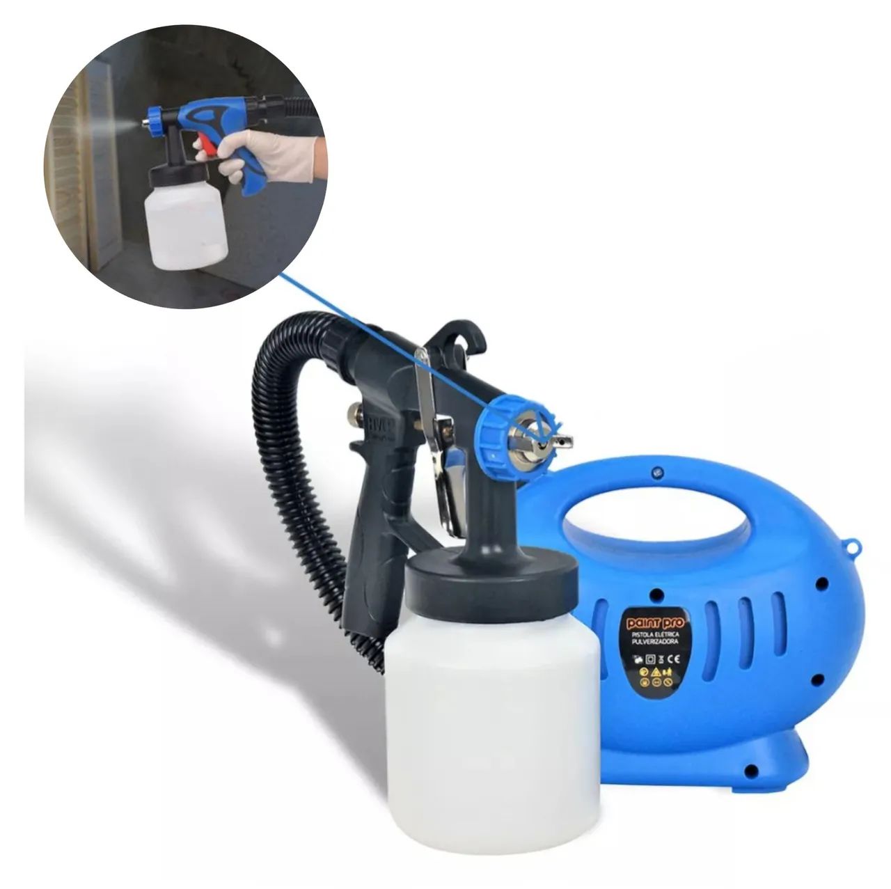 Pistola de Pintura Elétrica + Compressor + Acessórios - Foto 2