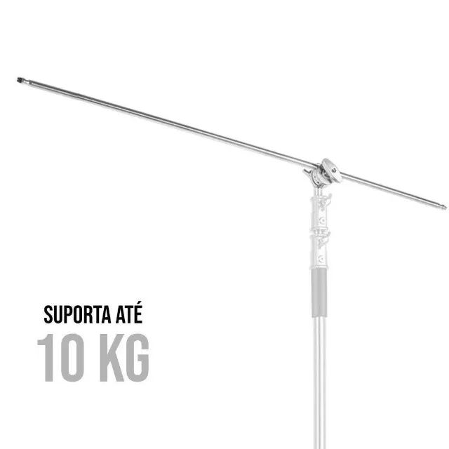 Braço Girafa Aço Inox Completo Com Articulador Cabeça Efeito - Foto 2