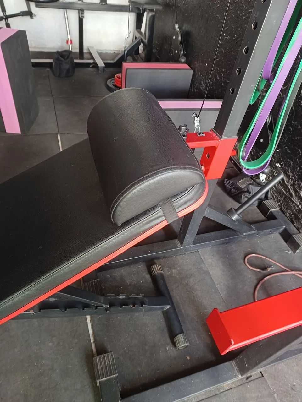Banco supino com apoio Scott e elásticos de exercícios  - Foto 5