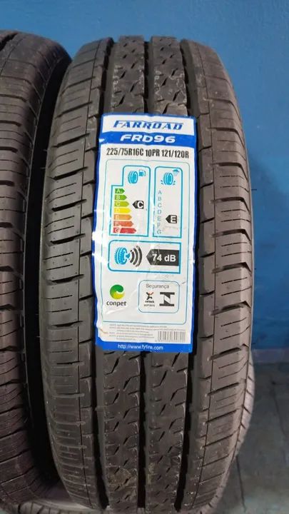 (6undisp) Kit 2 Pneus aro  16 medida 225/75r16 c p/ carga marca Farroad (10 lonas) - Foto 2