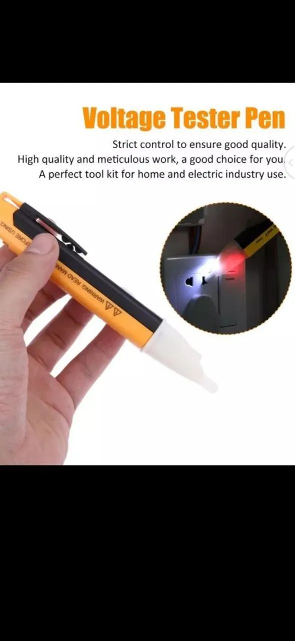 Kit 3 peças Detector de Tensão - Voltage Tester Pen - Novo