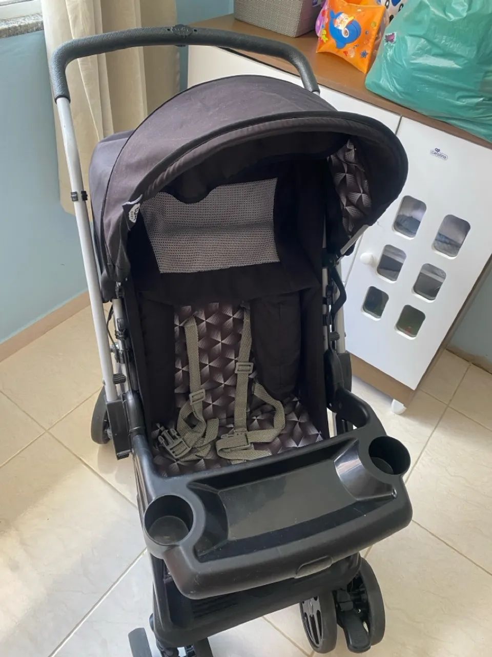 Carrinho de Bebê e Cadeirinha - Preto - Foto 3