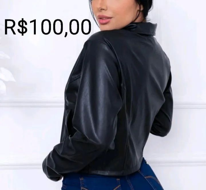 Jaqueta de couro feminina - Foto 4