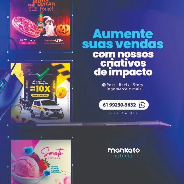 Design gráfico, logomarca, banner, folder, pacotes de artes, marketing, canva, IA, imagem - Foto 4