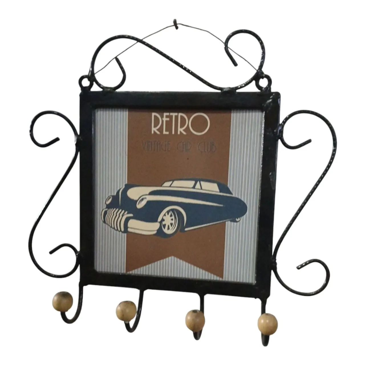 Porta-Chaves Retro Vintage Car Club - Decorativo e Único