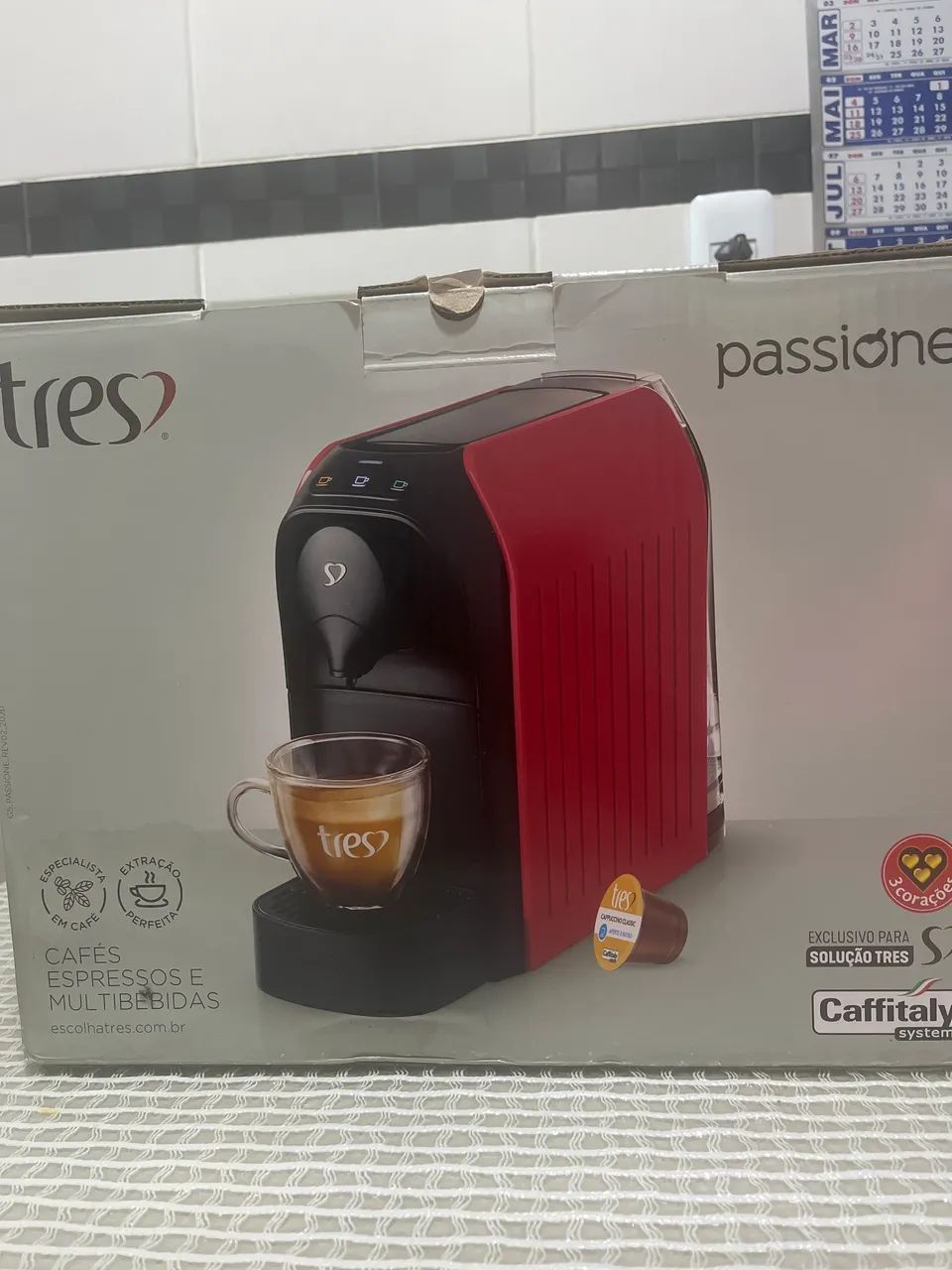 Cafeteria três corações preta 