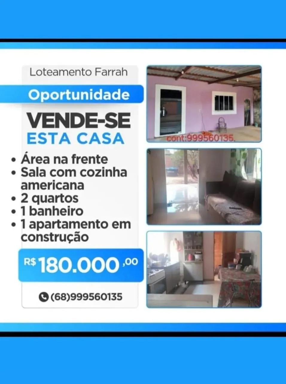 Vendo esta casa no loteamento Farrah