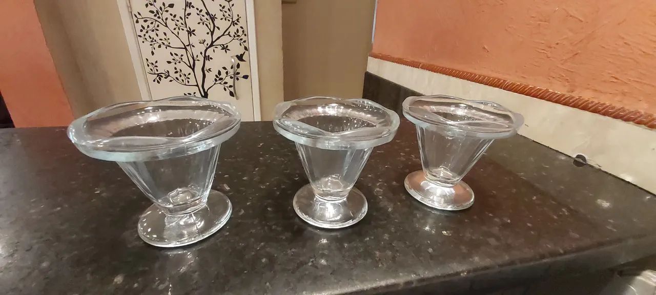 3 Pote de vidro para sorvete