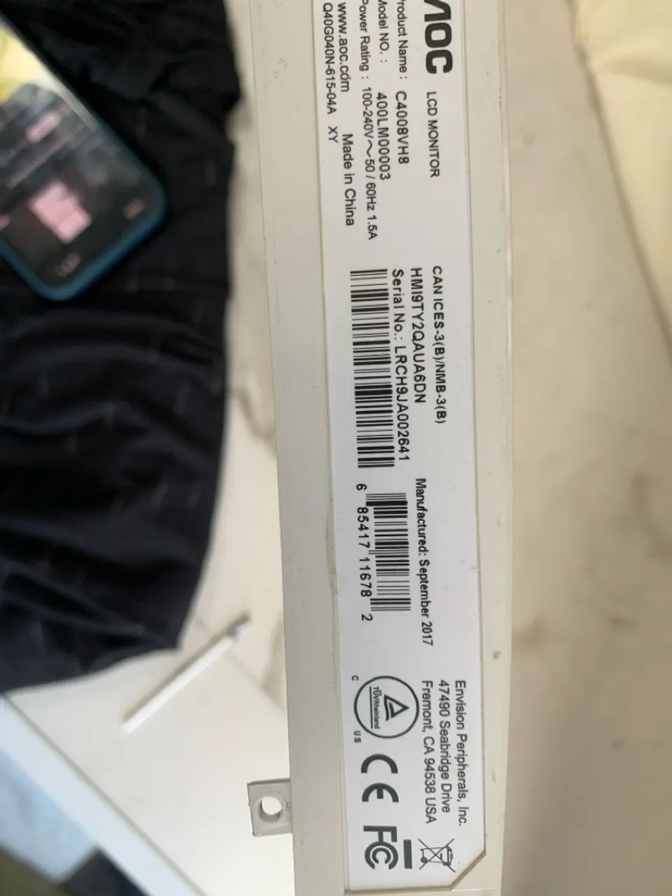 MONITOR AOC 40 polegadas PEÇAS  - Foto 2