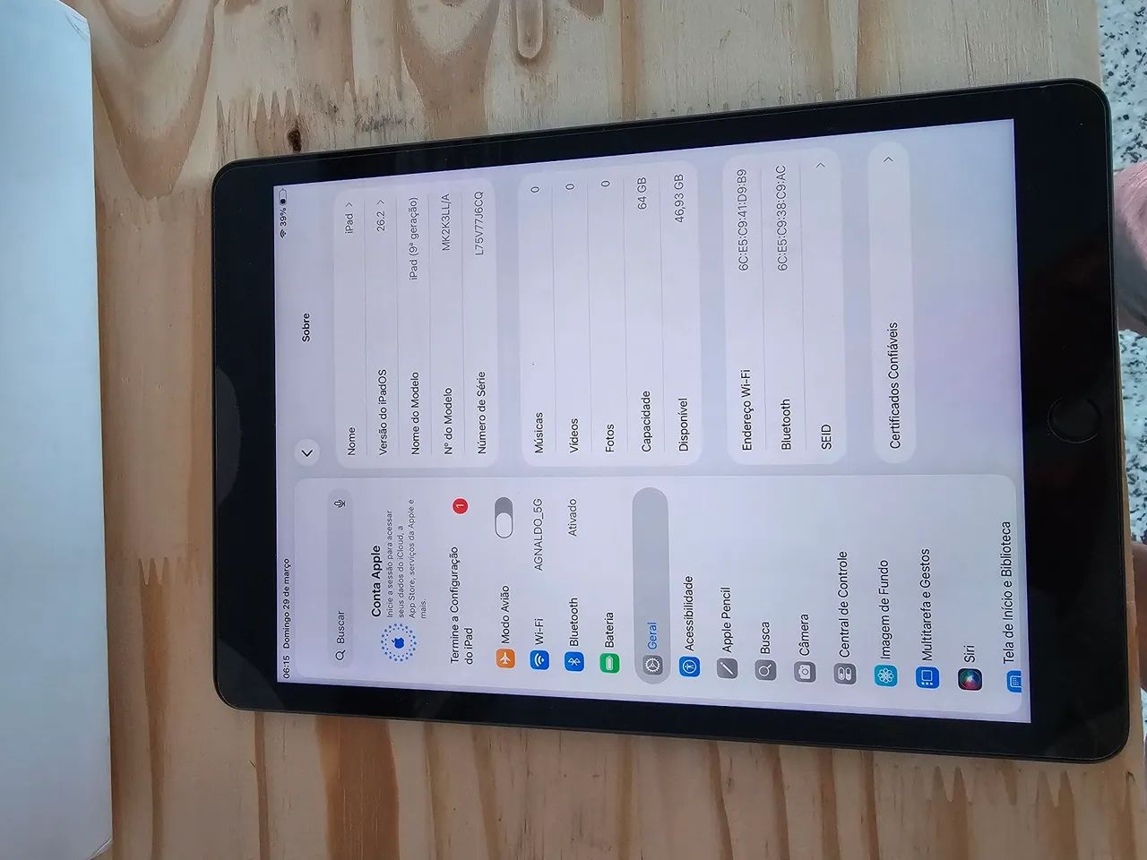 Ipad 9° geração zerado passo cartão  - Foto 3