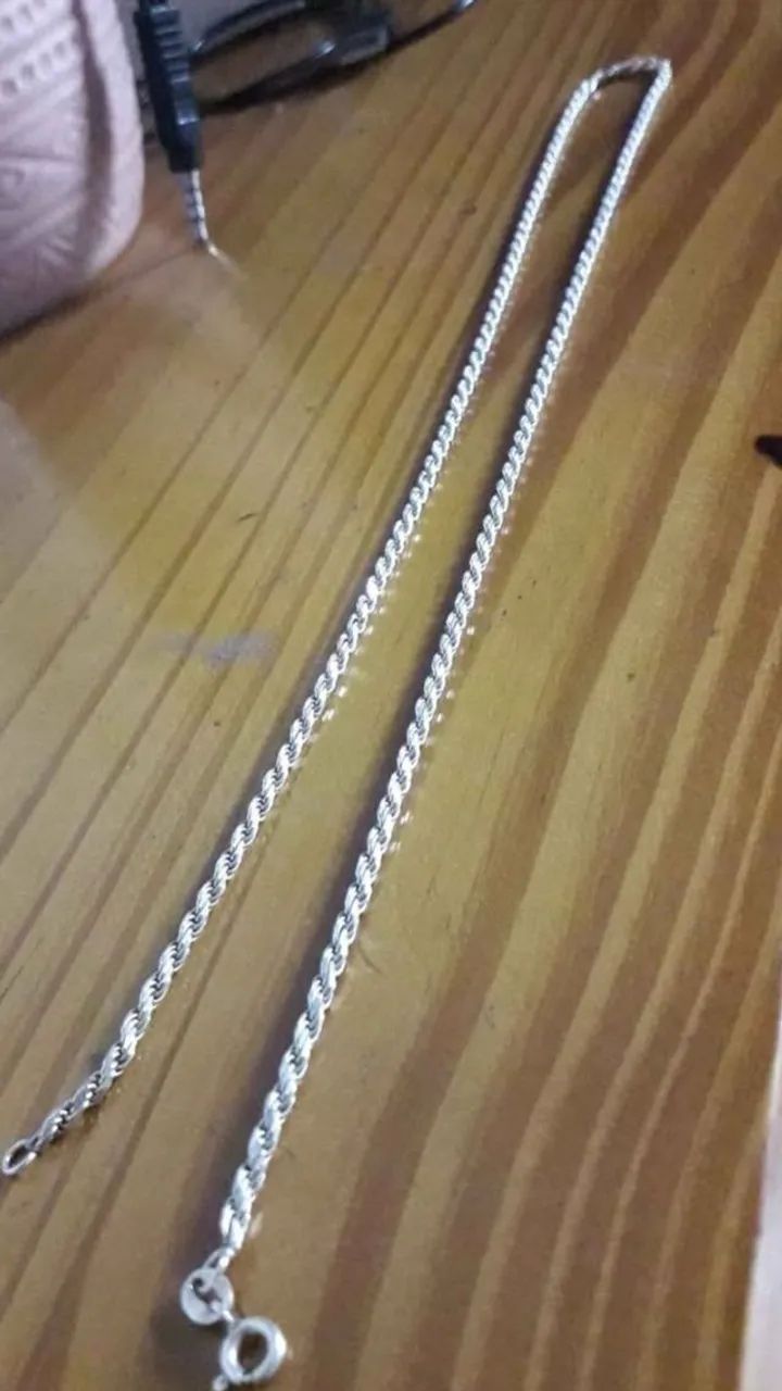 Colar Gold Silver de prata 925 estilo corda. OPORTUNIDADE - Foto 2
