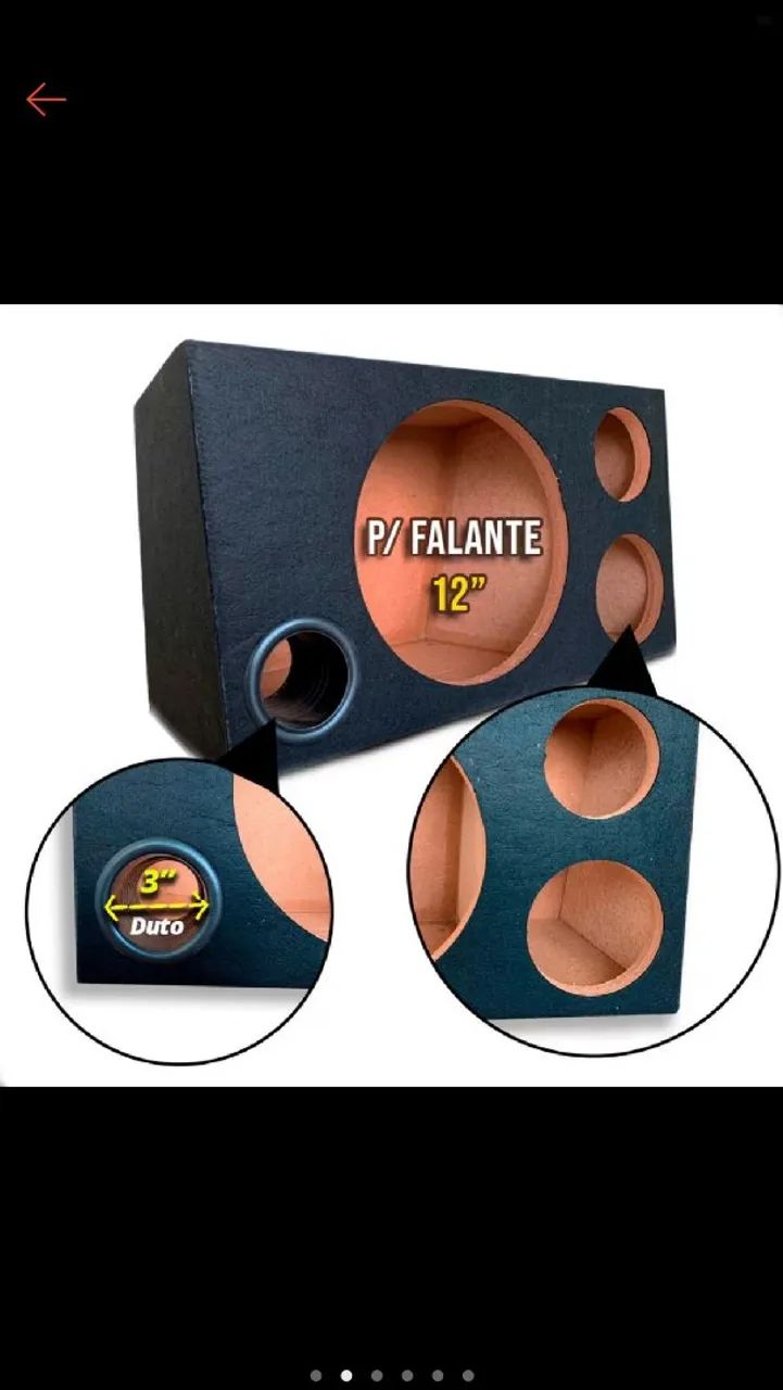 Caixa Trio Som Automotivo Falante. 12 Polegadas 38 Litros 100% Mdf Qualidade Premium.