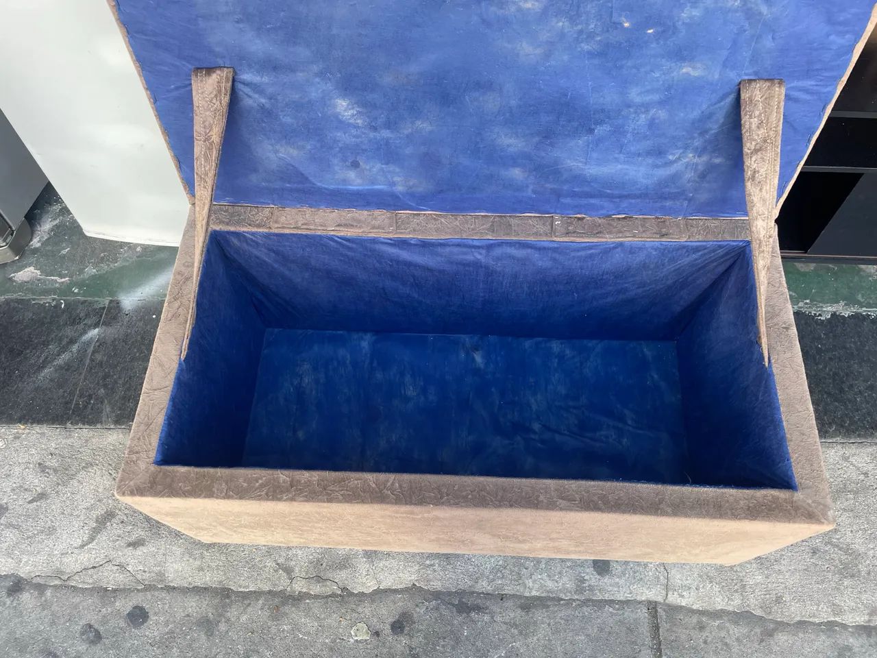  Puff Baú Retangular Estofado JM Design - Foto 2