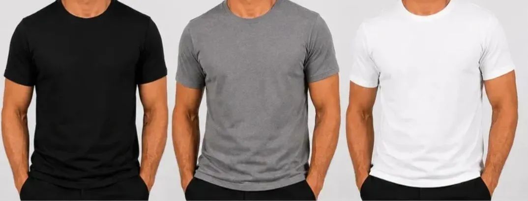 Camisetas tam P, M e G - Preto, cinza e branco - Foto 2