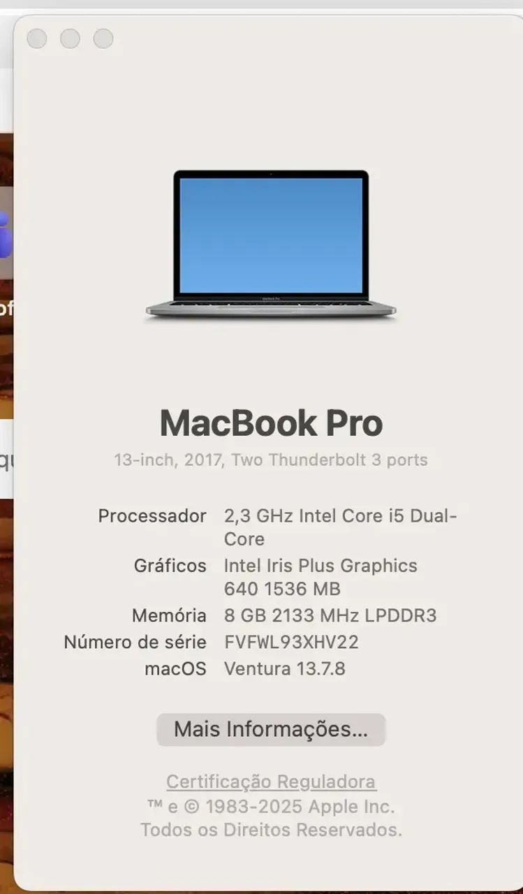 Apple Macbook Pro A1708 Prata 13,3 I5 8gb 128gb Ssd (Usado) - Foto 3
