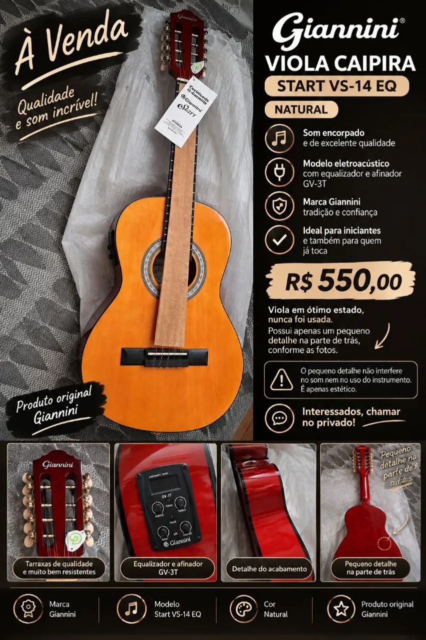 VIOLA CAIPIRA GIANNINI START VS-14 EQ?