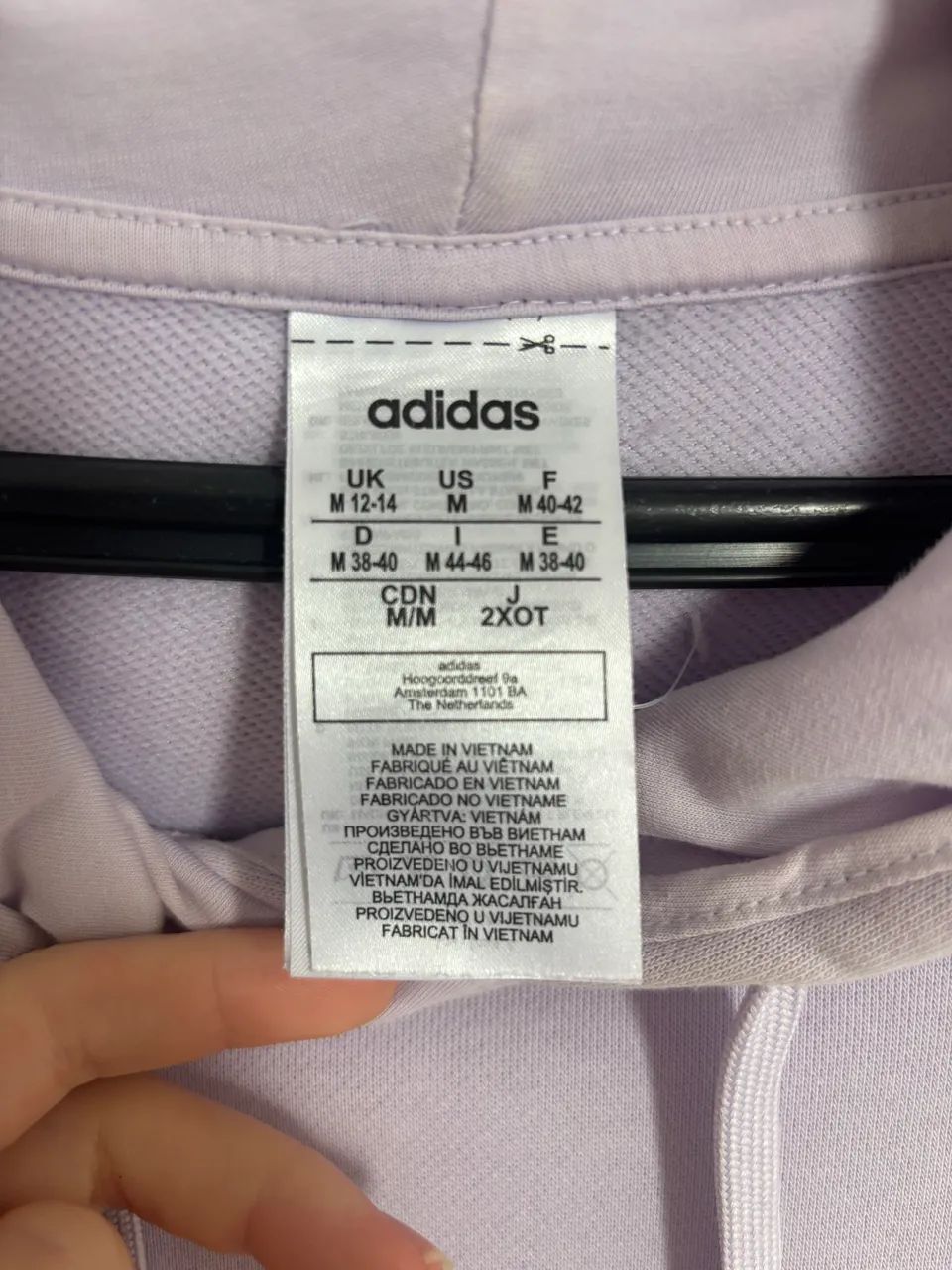 Moletom Adidas Original Lilás Tamanho M - Foto 4